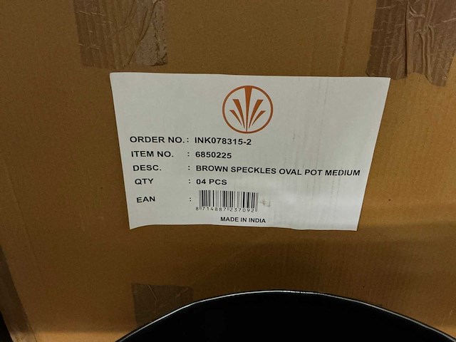 Partij brown speckles oval pot medium (40x) - afbeelding 5 van  5