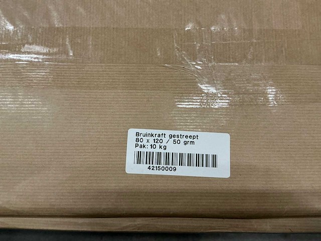 Partij bruinkraft gestreept 80x120cm / 50grm 10kg per pak (160kg) - afbeelding 2 van  3