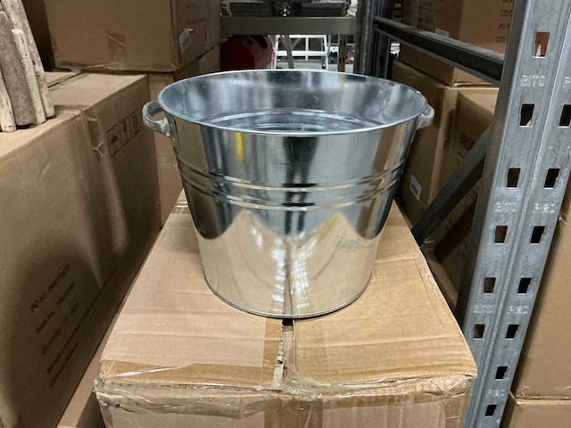 Partij bucket bologna zinc ø25xh20cm (160x) - afbeelding 1 van  5