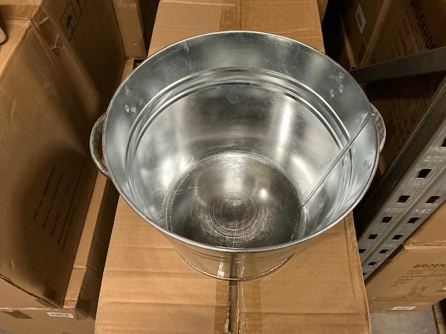 Partij bucket bologna zinc ø25xh20cm (160x) - afbeelding 2 van  5