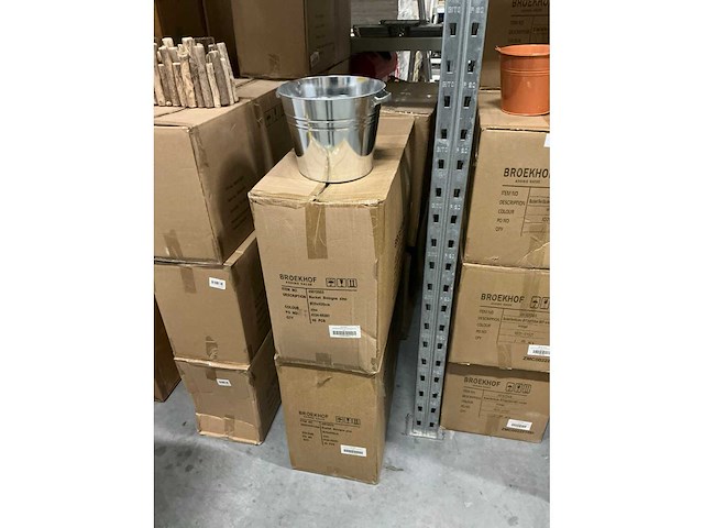 Partij bucket bologna zinc ø25xh20cm (160x) - afbeelding 4 van  5