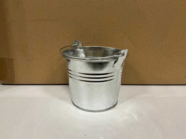 Partij bucket sevilla zinc ø10,3xh8,5cm es9 natural (240x) - afbeelding 1 van  5