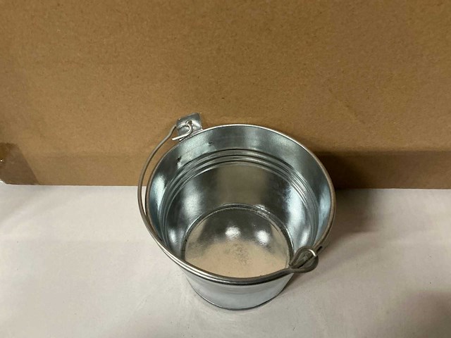 Partij bucket sevilla zinc ø10,3xh8,5cm es9 natural (240x) - afbeelding 2 van  5