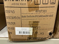 Partij bucket sevilla zinc ø10,3xh8,5cm es9 natural (240x) - afbeelding 5 van  5