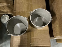 Partij bucket sevilla zinc ø10,3xh8,5cm es9 taupe matt (720x) - afbeelding 2 van  5