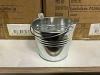 Partij bucket sevilla zinc ø10,3xh8,5cm natural (360x) - afbeelding 1 van  5