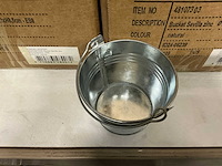 Partij bucket sevilla zinc ø10,3xh8,5cm natural (360x) - afbeelding 2 van  5