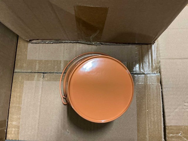 Partij bucket sevilla zinc ø11,7xh9cm orange gloss (1800x) - afbeelding 3 van  5