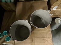 Partij bucket sevilla zinc ø15,5xh14,8cm es14/15 taupe matt (420x) - afbeelding 2 van  6