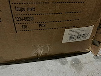 Partij bucket sevilla zinc ø15,5xh14,8cm es14/15 taupe matt (420x) - afbeelding 6 van  6