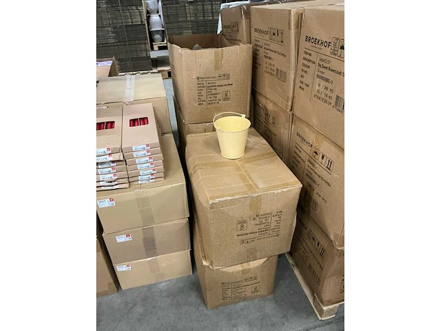 Partij bucket sevilla zinc ø15,5xh14,8cm es14/15 yellow matt (600x) - afbeelding 2 van  2