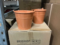 Partij bucket sevilla zinc ø17,8xh15,8cm -es17 orange (520x) - afbeelding 1 van  5