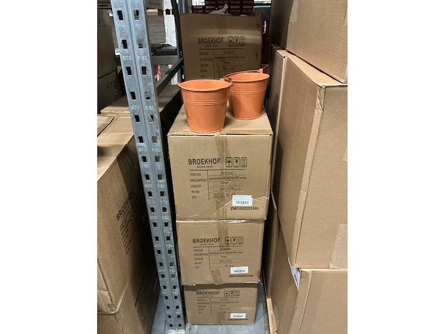 Partij bucket sevilla zinc ø17,8xh15,8cm -es17 orange (520x) - afbeelding 2 van  5