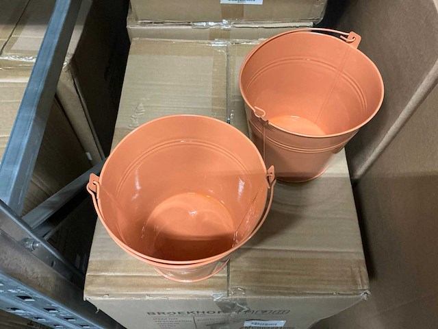 Partij bucket sevilla zinc ø17,8xh15,8cm -es17 orange (520x) - afbeelding 3 van  5
