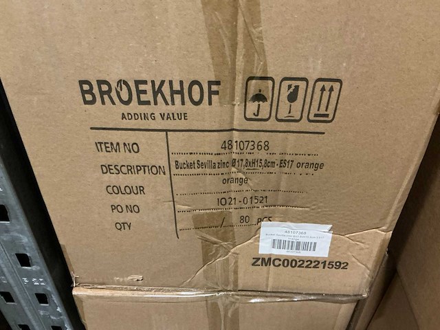 Partij bucket sevilla zinc ø17,8xh15,8cm -es17 orange (520x) - afbeelding 5 van  5