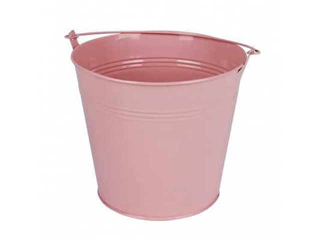 Partij bucket sevilla zinc ø17,8xh15,8cm -es17 pink gloss (440x) - afbeelding 1 van  7