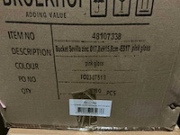 Partij bucket sevilla zinc ø17,8xh15,8cm -es17 pink gloss (440x) - afbeelding 4 van  7