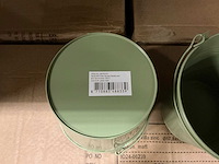 Partij bucket sevilla zinc ø17,8xh15,8cm es17 green matt (998x) - afbeelding 2 van  3