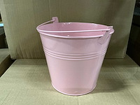 Partij bucket sevilla zinc ø17,8xh15,8cm es17 pink gloss (320x) - afbeelding 1 van  5