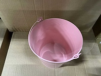 Partij bucket sevilla zinc ø17,8xh15,8cm es17 pink gloss (320x) - afbeelding 2 van  5