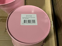 Partij bucket sevilla zinc ø17,8xh15,8cm es17 pink gloss (320x) - afbeelding 3 van  5