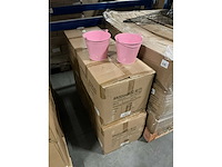 Partij bucket sevilla zinc ø17,8xh15,8cm es17 pink gloss (320x) - afbeelding 4 van  5