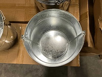 Partij bucket sevilla zinc ø24xh22cm natural (100x) - afbeelding 2 van  5
