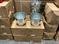 Partij bucket sevilla zinc ø24xh22cm natural (100x) - afbeelding 4 van  5