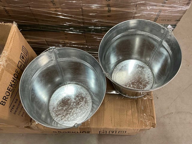 Partij bucket sevilla zinc ø28xh26cm (80x) - afbeelding 2 van  5