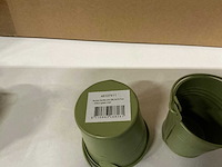 Partij bucket sevilla zinc ø6,3xh5,7cm es5,5 green matt (740x) - afbeelding 3 van  5