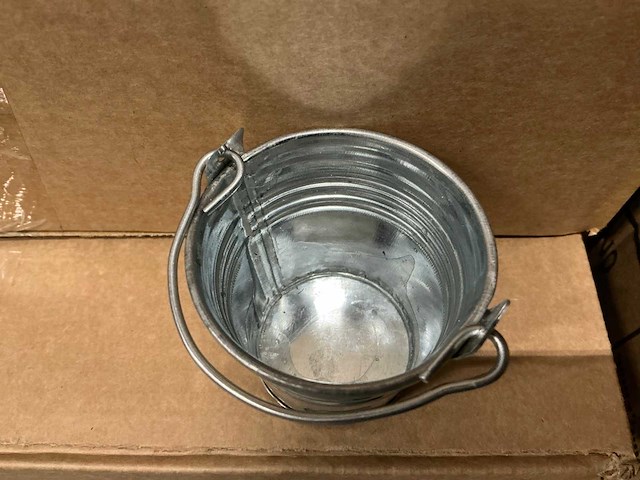 Partij bucket sevilla zinc ø6,3xh5,7cm es5,5 natural (3780x) - afbeelding 2 van  6