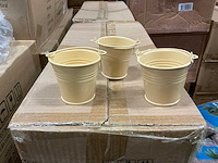 Partij bucket sevilla zinc ø6,3xh5,7cm yellow mat metal (2160x) - afbeelding 1 van  4