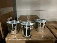 Partij bucket sevilla zinc ø8,2xh7,2cm es7 naturel (1500x) - afbeelding 1 van  4