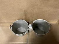 Partij bucket sevilla zinc ø8,2xh7,2cm es7 taupe matt (2025x) - afbeelding 3 van  5