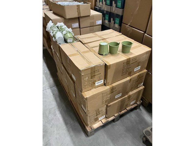 Partij bucket sevilla zinc d10,3xh8,5cm green matt (2280x) - afbeelding 3 van  4