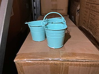 Partij bucket sevilla zinc d6,3xh5,7cm es5,5 turqoise (1350x) - afbeelding 1 van  5