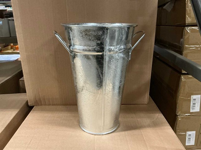 Partij bucket vase h30xø19,5/12,5cm (96x) - afbeelding 1 van  7