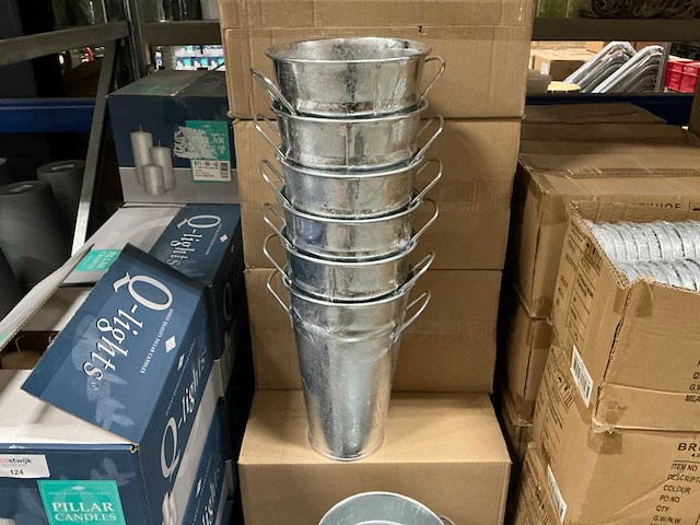 Partij bucket vase h30xø19,5/12,5cm (96x) - afbeelding 5 van  7