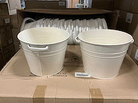 Partij buckets bologna zinc ø25xh20cm cream (280x) - afbeelding 2 van  6