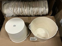 Partij buckets bologna zinc ø25xh20cm cream (280x) - afbeelding 3 van  6