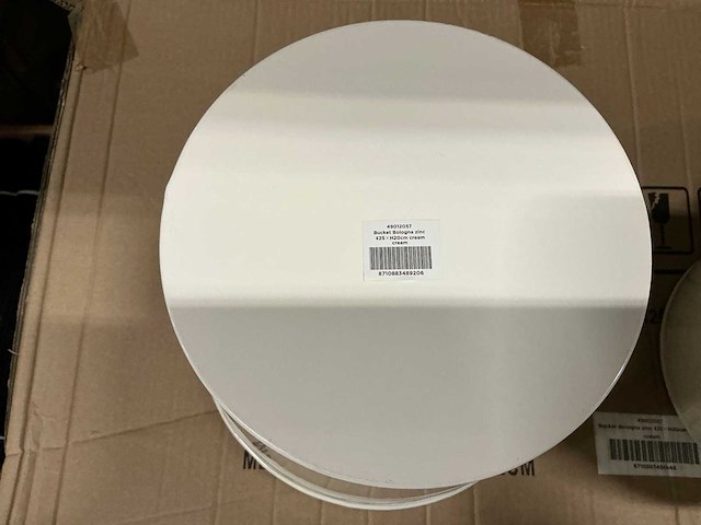 Partij buckets bologna zinc ø25xh20cm cream (280x) - afbeelding 4 van  6