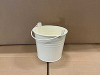 Partij buckets sevilla zinc ø10,3xh8,5cm es9 cream gloss (600x) - afbeelding 1 van  5