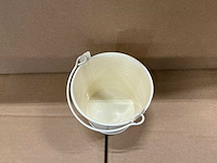 Partij buckets sevilla zinc ø10,3xh8,5cm es9 cream gloss (600x) - afbeelding 2 van  5