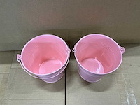 Partij buckets sevilla zinc ø13xh13cm es12 pink gloss (1080x) - afbeelding 2 van  5
