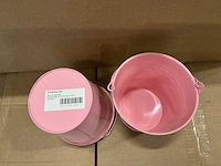 Partij buckets sevilla zinc ø13xh13cm es12 pink gloss (1080x) - afbeelding 3 van  5