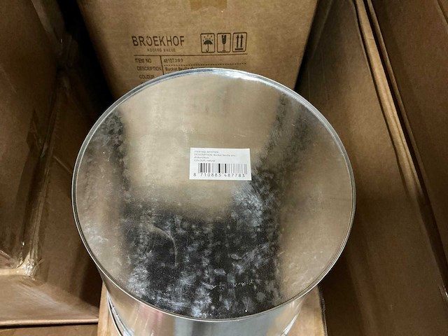 Partij buckets sevilla zinc ø28xh26cm natural (140x) - afbeelding 3 van  5