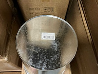 Partij buckets sevilla zinc ø28xh26cm natural (140x) - afbeelding 3 van  5