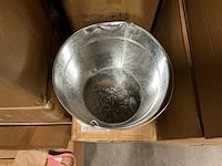 Partij buckets sevilla zinc ø28xh26cm natural (360x) - afbeelding 3 van  5