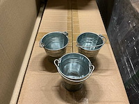 Partij buckets sevilla zinc ø6,3xh5,7cm es 5,5 natural (2700x) - afbeelding 3 van  5