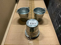 Partij buckets sevilla zinc ø6,3xh5,7cm es 5,5 natural (2700x) - afbeelding 4 van  5
